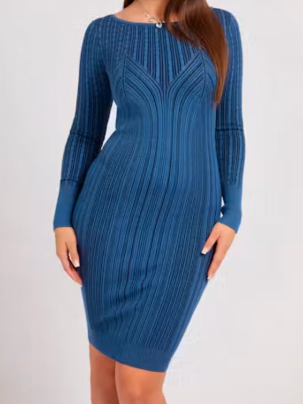 GUESS Alexia Bodycon Dress Curve Tight Woven NEW XS